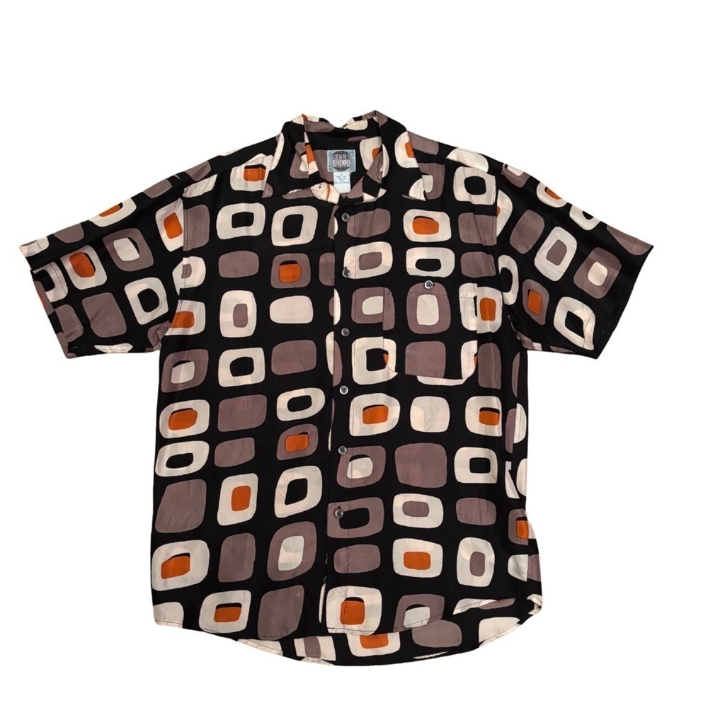 Silk Uomo Geometric Patterned Men's Shirt